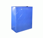 Blue Paper Bag With Embossed Lines-B